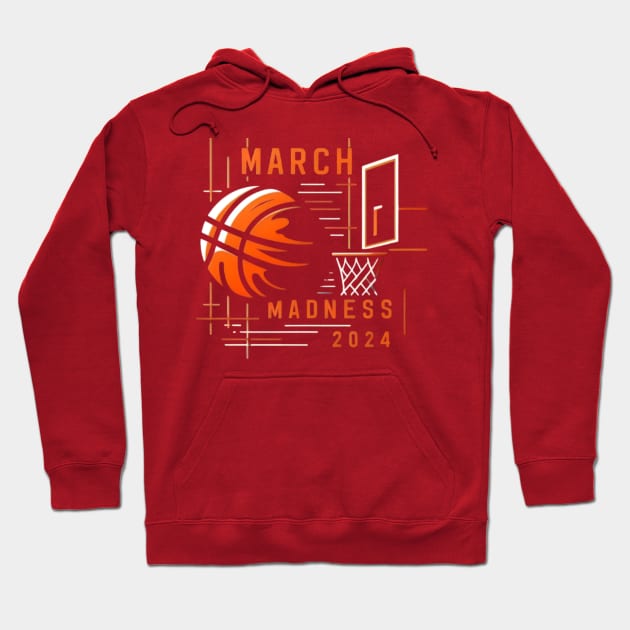 march madness 2024 Hoodie by CreationArt8